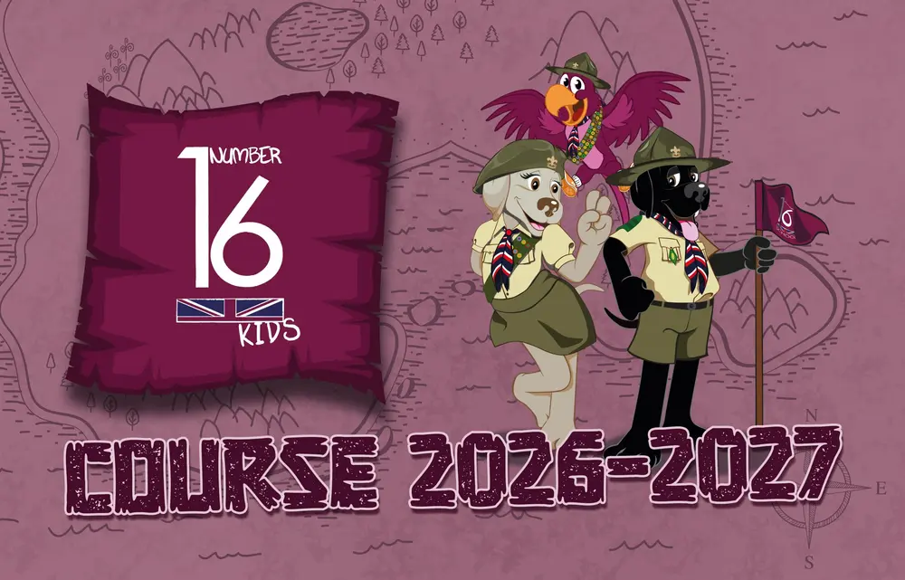 Curso de inglés para niños 2026-2027 en Number 16 Kids con las mascotas exploradoras
